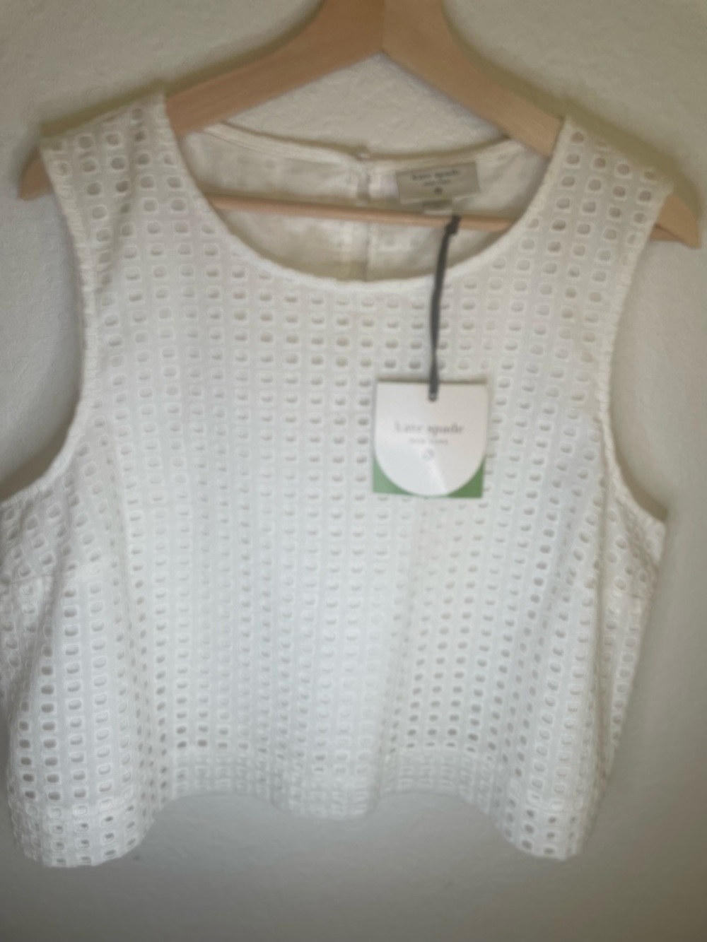 KATE SPADE ♠️ White Eyelet Shift Dress